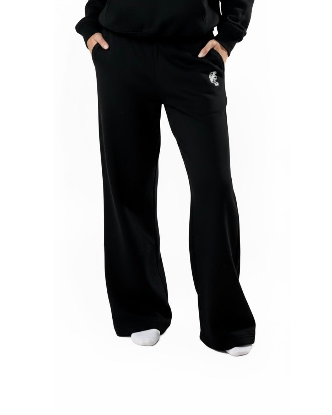 Black Openleg Jogger