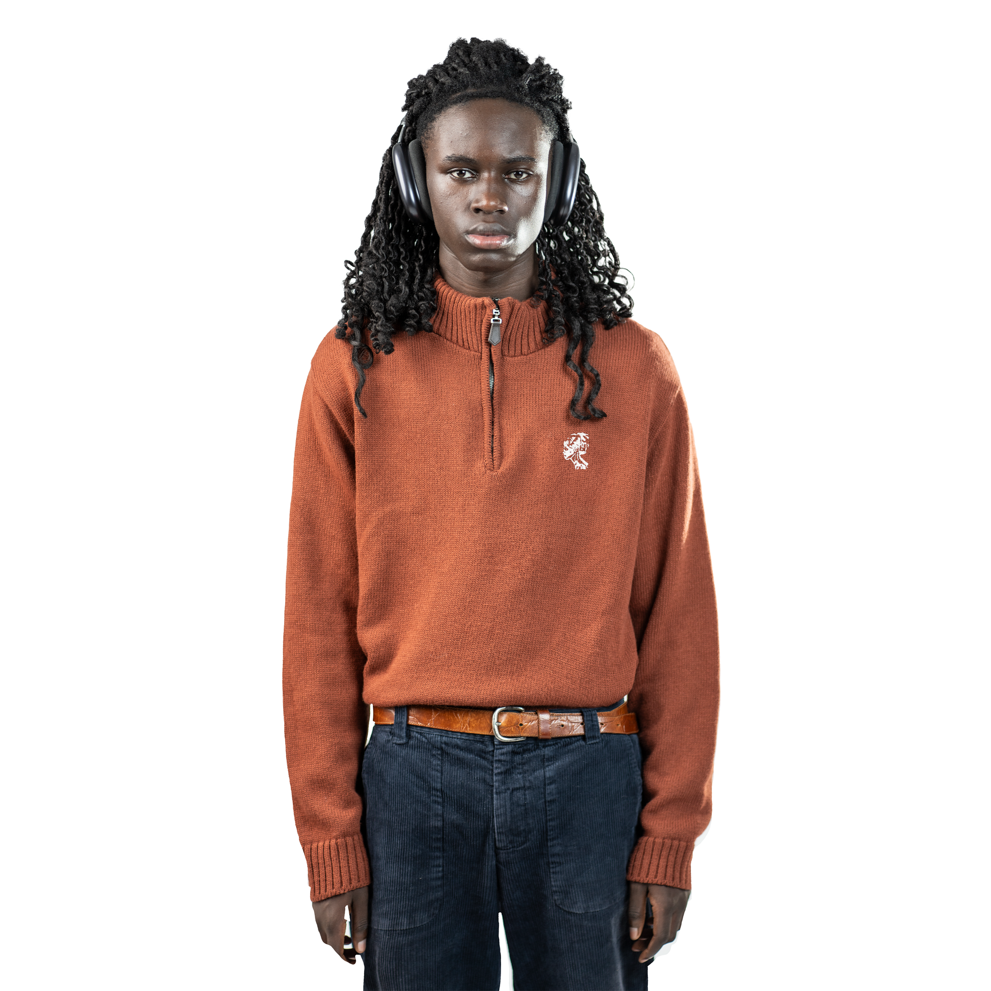 Half Zip orange red