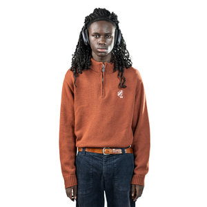 Half Zip orange red