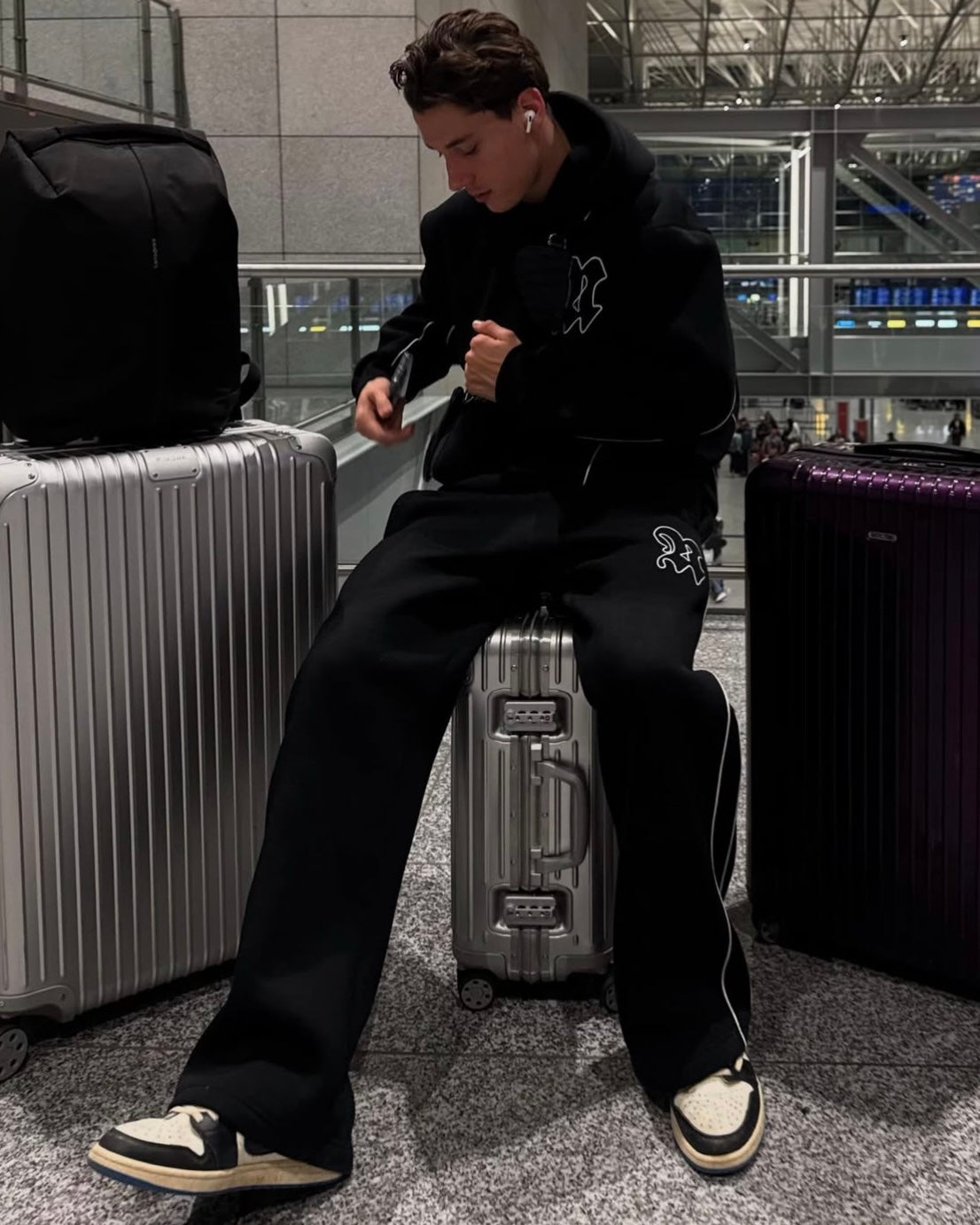 Black White N Hoodie